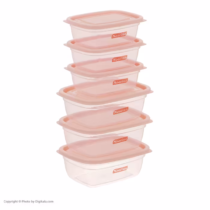 ظرف نگهدارنده نورینو مدل سامان مجموعه 6 عددی