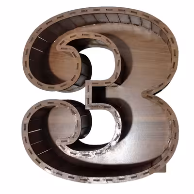 جعبه هدیه مدل عدد انگلیسی 3 کدb29