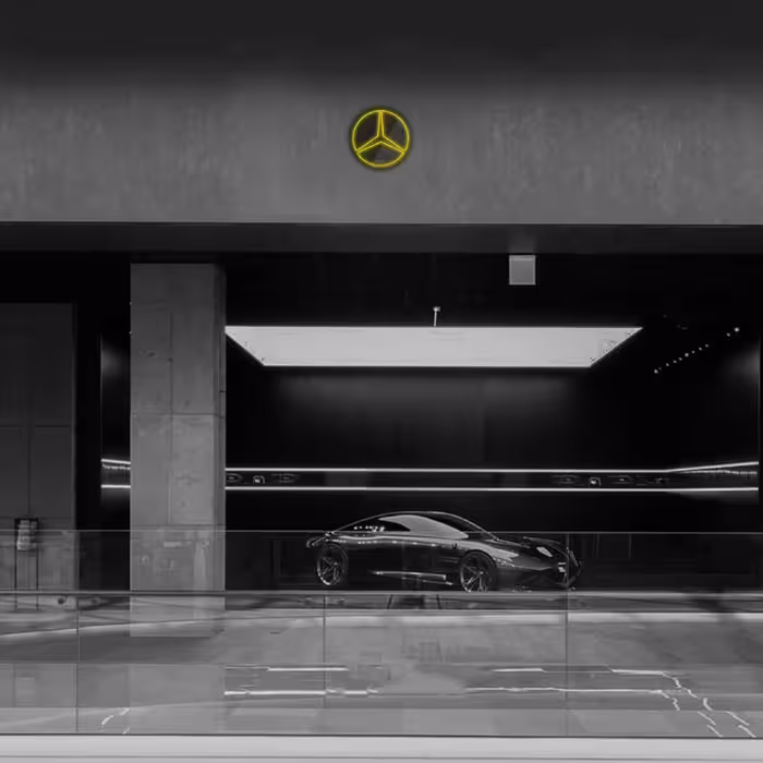 چراغ دیواری نئون دیزاین طرح Benz-BL_YL