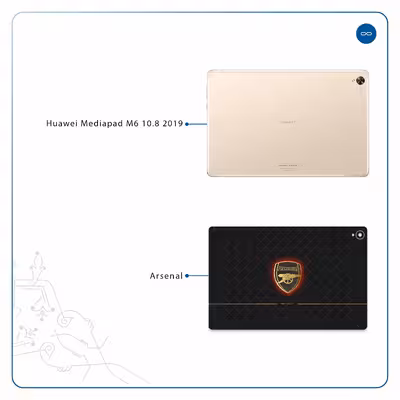 برچسب پوششی ماهوت مدل Arsenal مناسب برای تبلت هوآوی Mediapad M6 10.8 2019