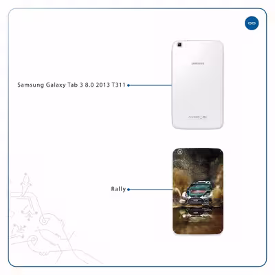 برچسب پوششی ماهوت مدل Rally مناسب برای تبلت سامسونگ Galaxy Tab 3 8.0 2013 T311