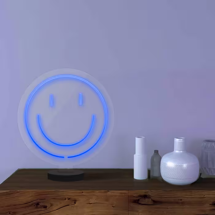 چراغ رومیزی مدل ریموت دار SMILE-GL_BL-GLASS