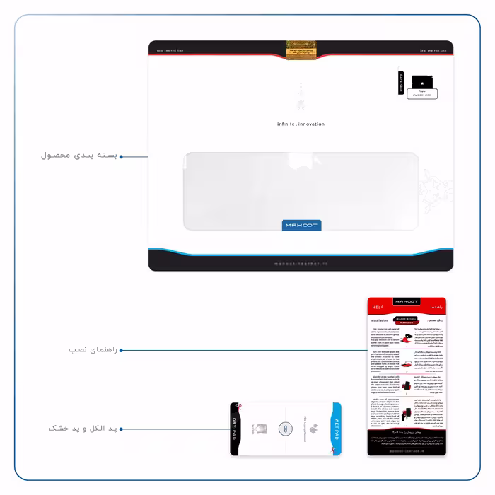برچسب پوششی ماهوت مدل Matte-White مناسب برای تبلت اپل iPad 2 2011 A1395