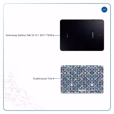 برچسب پوششی ماهوت مدل Iran-Tile1 مناسب برای تبلت سامسونگ Galaxy Tab S3 9.7 2017 T820