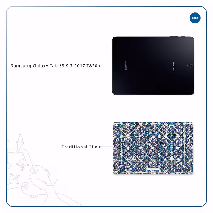 برچسب پوششی ماهوت مدل Iran-Tile1 مناسب برای تبلت سامسونگ Galaxy Tab S3 9.7 2017 T820