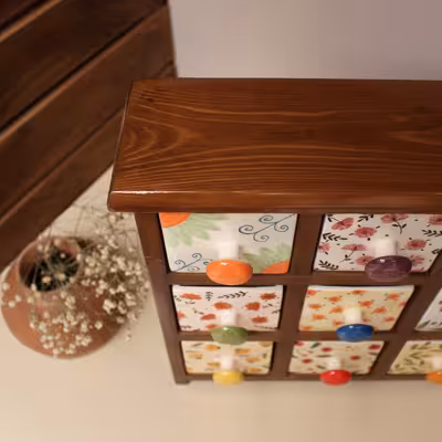 جا ادویه 9 پارچه مدل کشویی کد 09-02