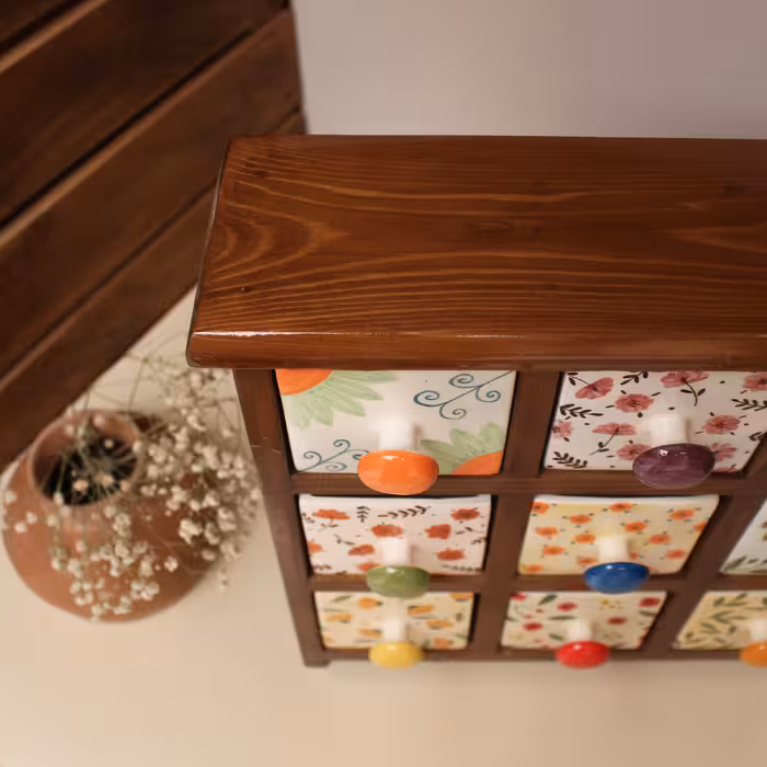 جا ادویه 9 پارچه مدل کشویی کد 09-02