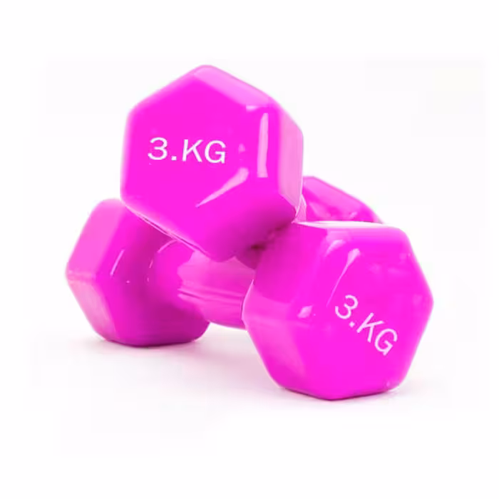 دمبل وزنه پویا مدل روکش دار وزن 3 کیلوگرم بسته 2 عددی