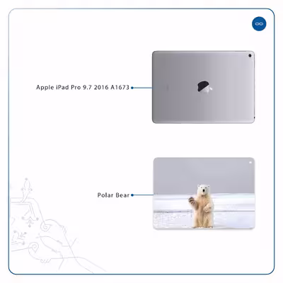 برچسب پوششی ماهوت مدل Polar bear مناسب برای تبلت اپل iPad Pro 9.7 2016 A1673