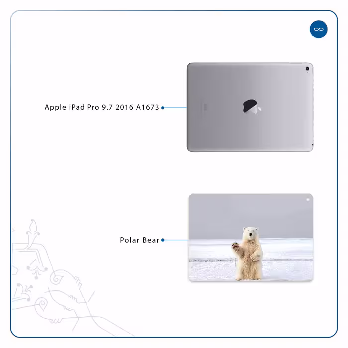 برچسب پوششی ماهوت مدل Polar bear مناسب برای تبلت اپل iPad Pro 9.7 2016 A1673