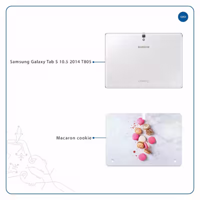 برچسب پوششی ماهوت مدل Macaron cookie مناسب برای تبلت سامسونگ Galaxy Tab S 10.5 2014 T805