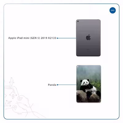 برچسب پوششی ماهوت مدل Panda مناسب برای تبلت اپل iPad mini (GEN 5) 2019 A2133