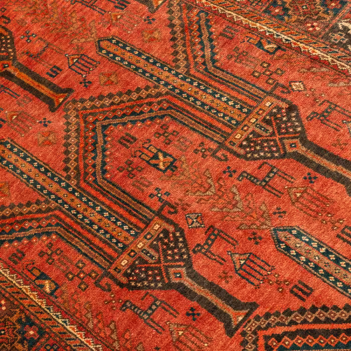 فرش دستبافت دو و نیم متری مدل نقشه بلوچ  کد 33.1848