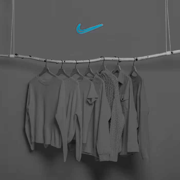 چراغ دیواری نئون دیزاین طرح Nike_TBL