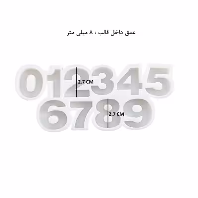 قالب رزین مدل اعداد انگلیسی کد NU-CL1