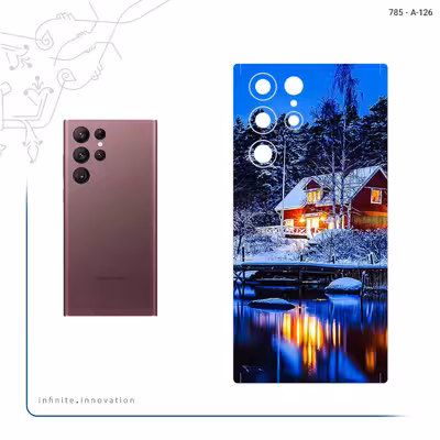 برچسب پوششی ماهوت مدل Winter Season مناسب برای گوشی موبایل سامسونگ Galaxy S22 Ultra 5G