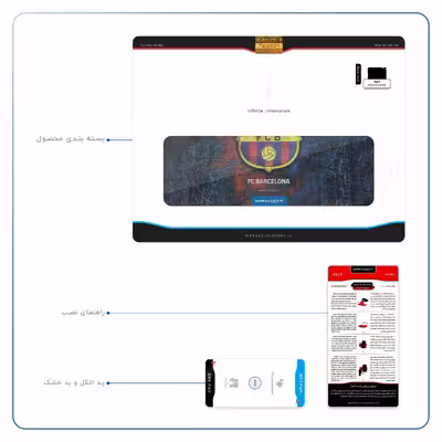 برچسب پوششی ماهوت مدل BARCELONA-2 مناسب برای تبلت اپل iPad 2 2011 A1396