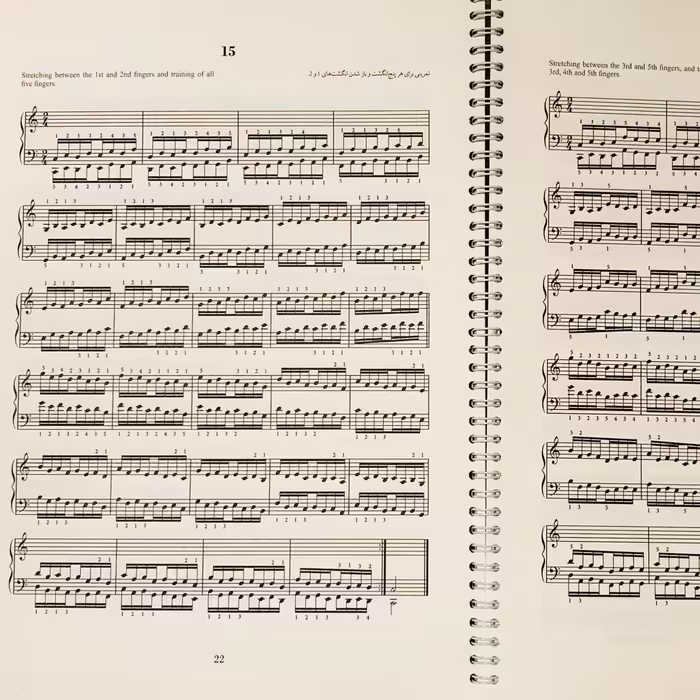 کتاب هانن پیانیست برتر شصت تمرین تکنیکی اثر شارل لوئی هانون انتشارات نای و نی