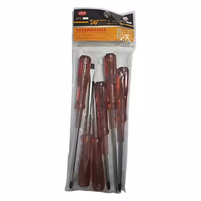 پیچ گوشتی ضربه خور تات مدل D-8 مجموعه 6 عددی