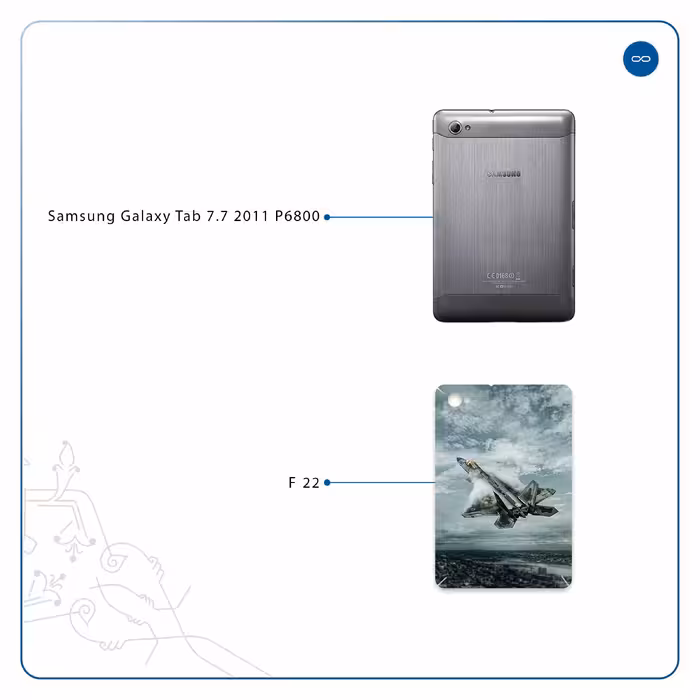 برچسب پوششی ماهوت مدل F-22 Raptor مناسب برای تبلت سامسونگ Galaxy Tab 7.7 2011 P6800