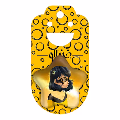 پیکسل خندالو طرح دختر کفشدوزکی مدل ستاره ای کد 3517