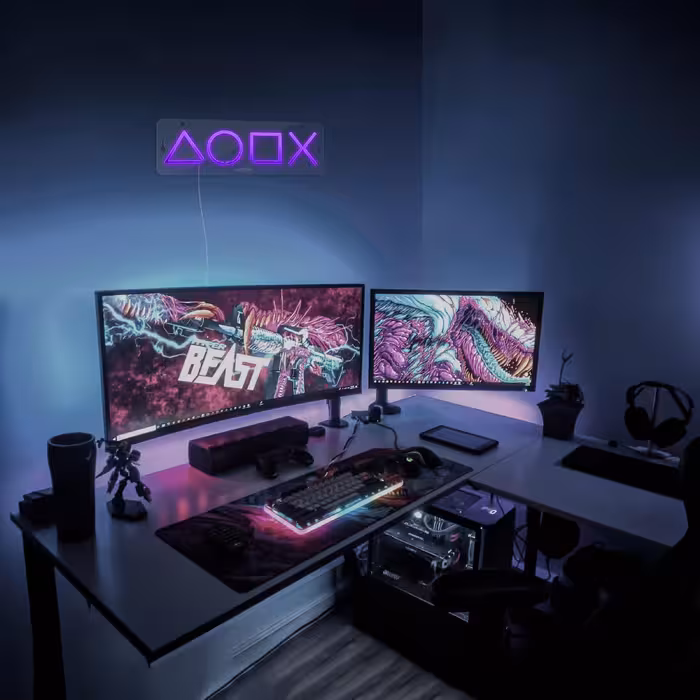 چراغ دیواری نئون دیزاین طرح Ps-Keys-GL_PR