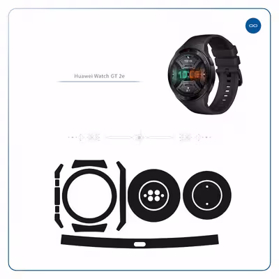 برچسب ماهوت طرح Matte Black مناسب برای ساعت هوشمند هوآوی Watch GT 2e