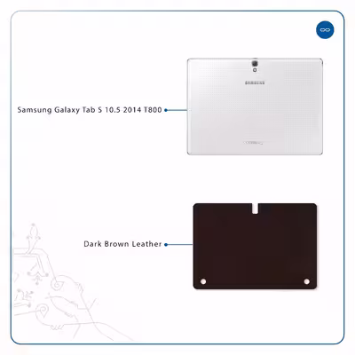 برچسب پوششی ماهوت مدل Dark-Brown-Leather مناسب برای تبلت سامسونگ Galaxy Tab S 10.5 2014 T800
