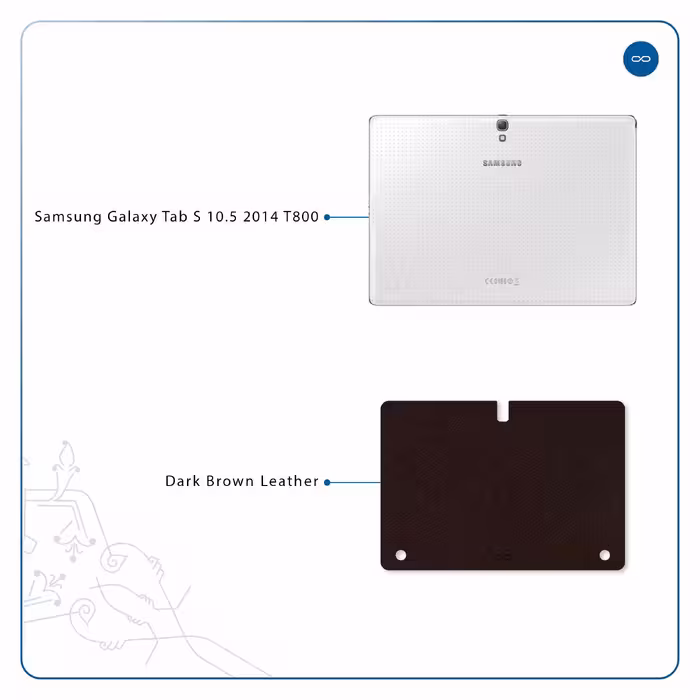 برچسب پوششی ماهوت مدل Dark-Brown-Leather مناسب برای تبلت سامسونگ Galaxy Tab S 10.5 2014 T800