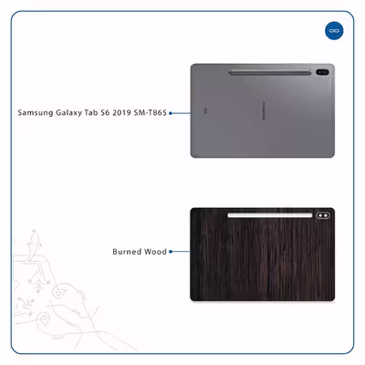 برچسب پوششی ماهوت مدل Burned Wood مناسب برای تبلت سامسونگ Galaxy Tab S6 2019 SM-T865
