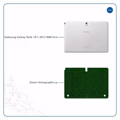 برچسب پوششی ماهوت مدل Green-Holographic مناسب برای تبلت سامسونگ Galaxy Note 10.1 2012 N8010
