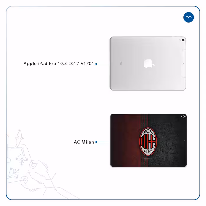 برچسب پوششی ماهوت مدل AC-Milan مناسب برای تبلت اپل iPad Pro 10.5 2017 A1701