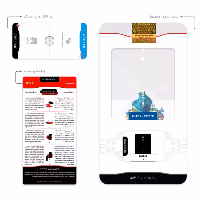 برچسب پوششی ماهوت مدل Monsters Inc مناسب برای گوشی موبایل نوکیا 3