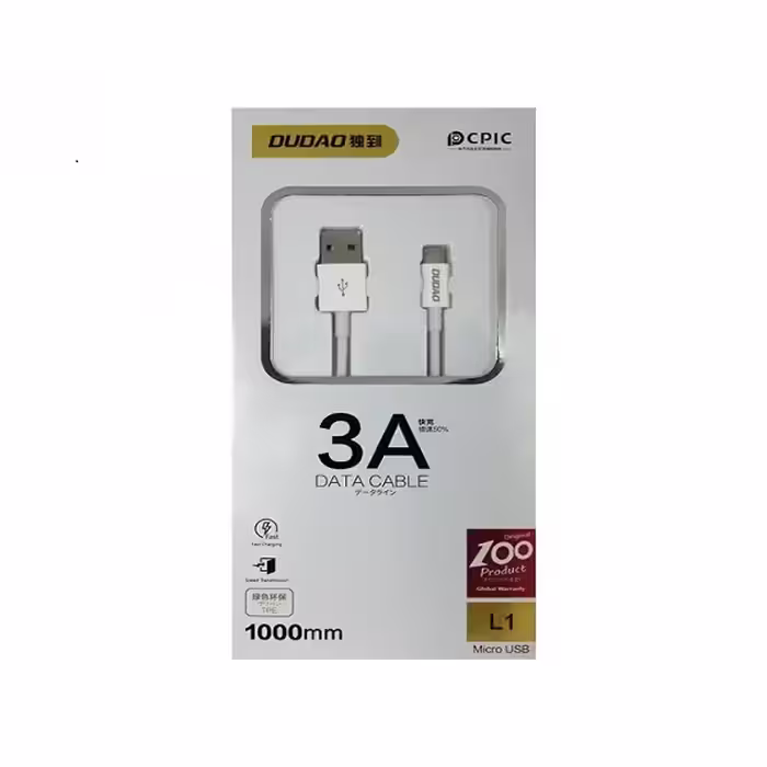 کابل تبدیل USB به MicroUSB دودا مدل L1 طول 1 متر