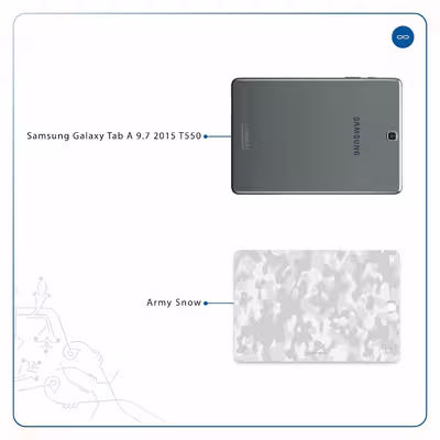 برچسب پوششی ماهوت مدل Army-Snow مناسب برای تبلت سامسونگ Galaxy Tab A 9.7 2015 T550