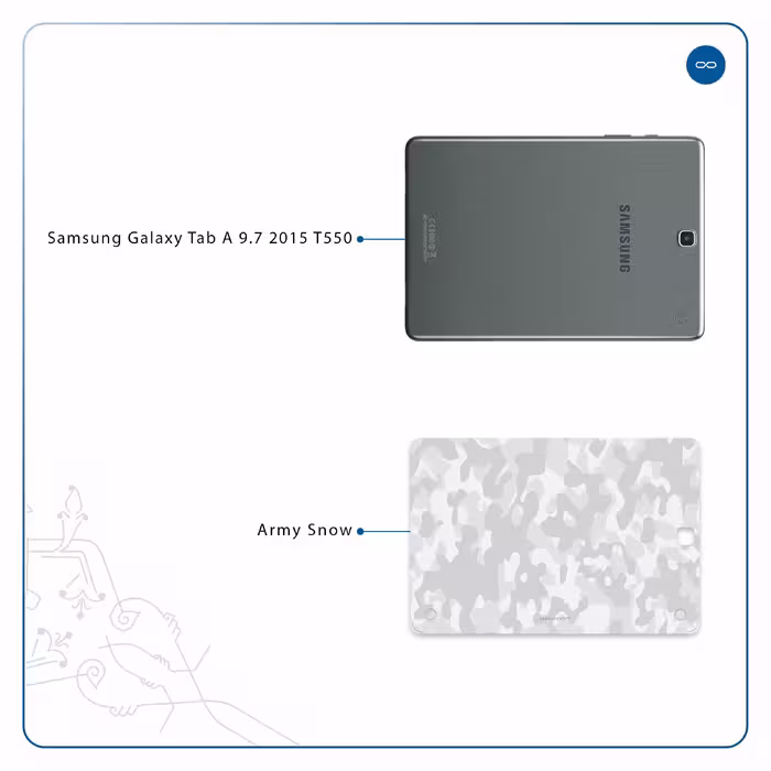 برچسب پوششی ماهوت مدل Army-Snow مناسب برای تبلت سامسونگ Galaxy Tab A 9.7 2015 T550