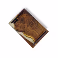 سینی چوب و رزین با قطر 30 سانتیمتر و کد WD6561