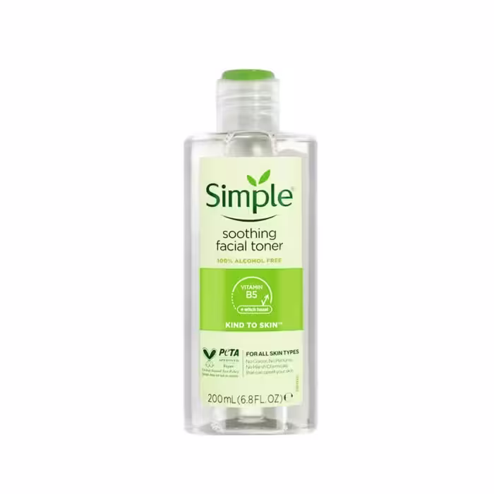 تونر پاک کننده صورت سیمپل مدل Soothing حجم 200 میل