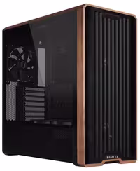 کیس LIAN LI LANCOOL 217 مشکی | Mid-Tower ATX، پنل چوب گردو طبیعی، 5 فن PWM از پیش نصب شده