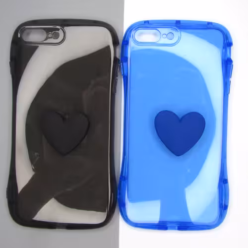 قاب آیفون 7plus/8plus ژله ای قلبی