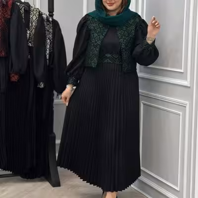 ست سه تیکه تافته و کرپ مدل نارین