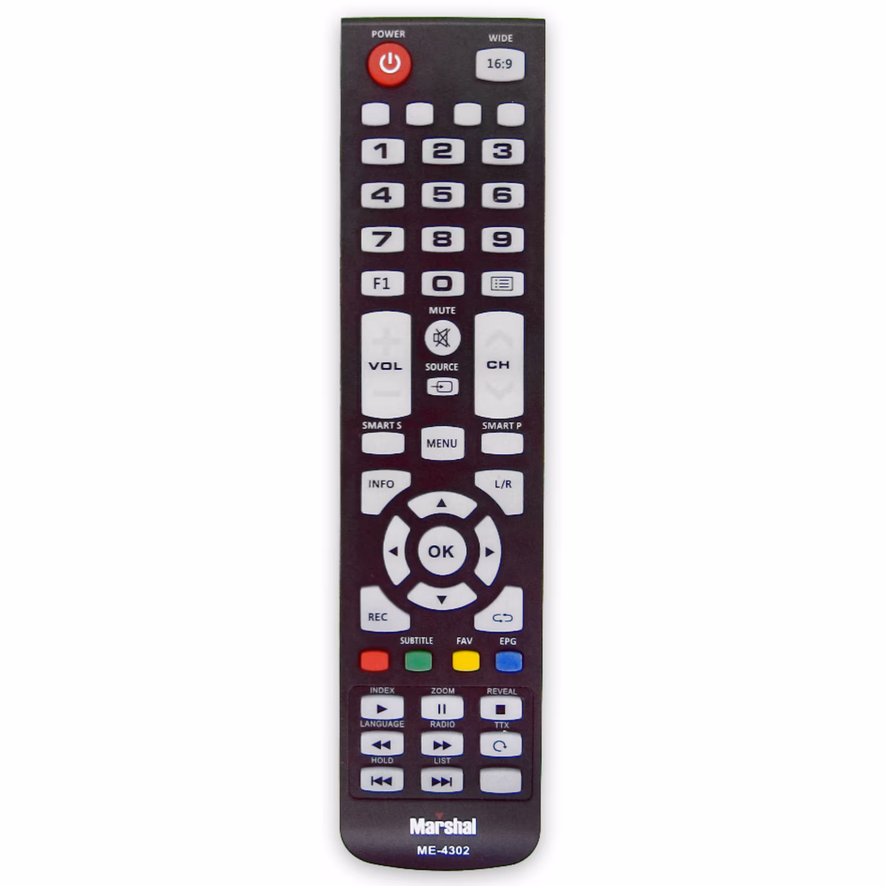 کنترل تلویزیون ال ای دی مارشال MARSHAL LED مدل ME-4302