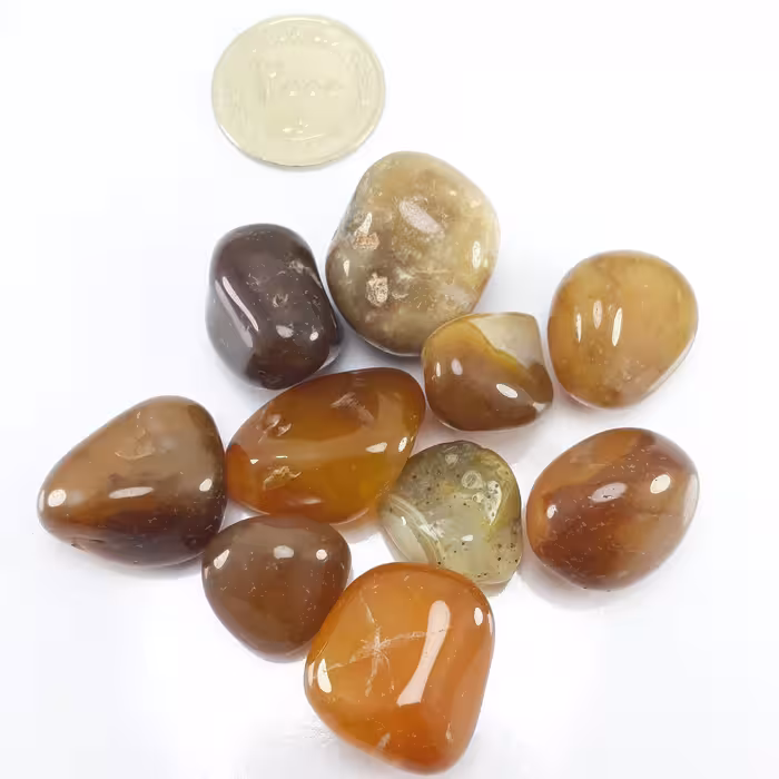 پک ده تایی مهره عقیق بدون سوراخ با کیفیت و معدنی