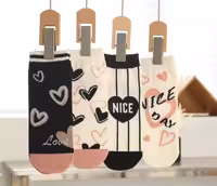 پک چهار جفتی جوراب نیم ساق طرح قلب