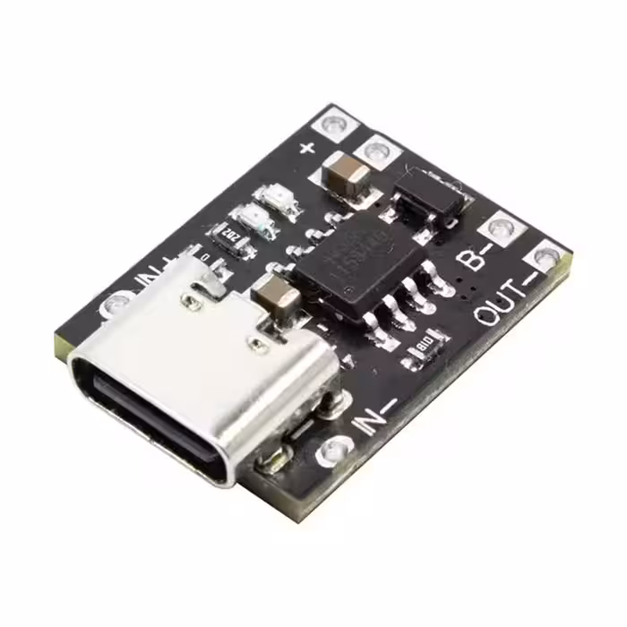 شارژر باتری های لیتیومی USB TYPE-C با جریان 1 آمپر