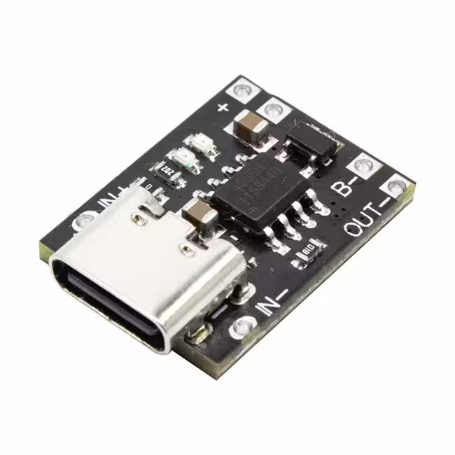 شارژر باتری های لیتیومی USB TYPE-C با جریان 1 آمپر