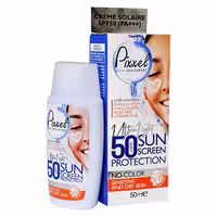 کرم ضد افتاب پیکسل پوست خشک و حساس 50 میل SPF50 بدون رنگ