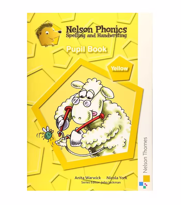 نلسون فونیکس Nelson Phonics Yellow Spelling And Handwriting Pupil Book