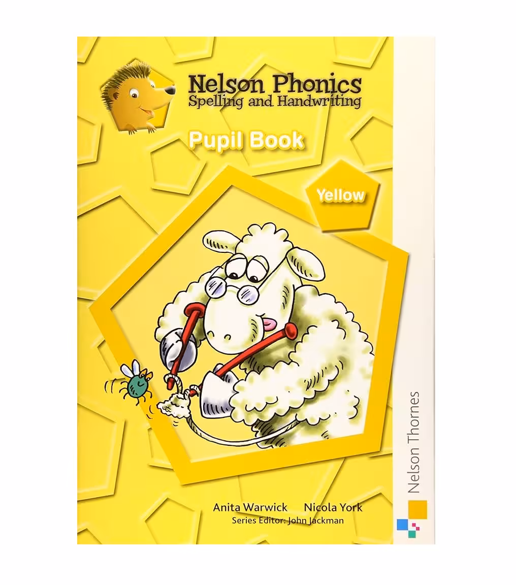 نلسون فونیکس Nelson Phonics Yellow Spelling And Handwriting Pupil Book