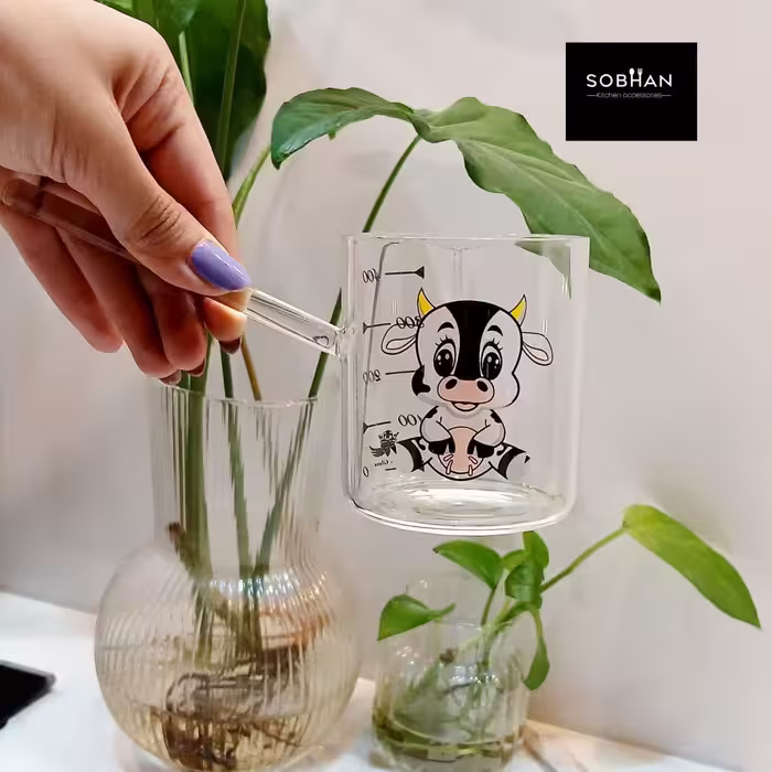 شیر جوش دسته شیشه ای
